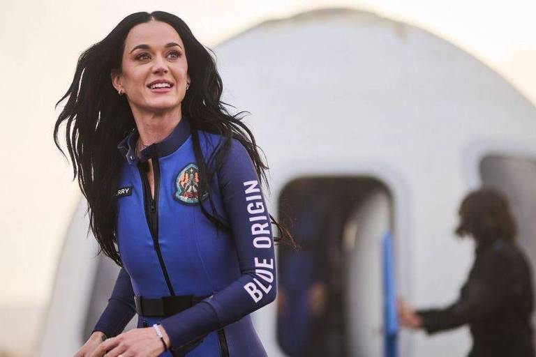 Katy Perry antes da viagem espacial